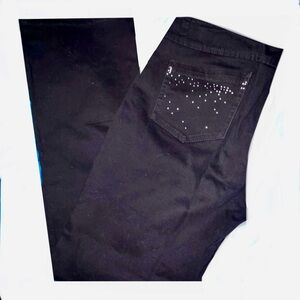 Temptations Black Women's Jeans with Back Pocket Stud Detail